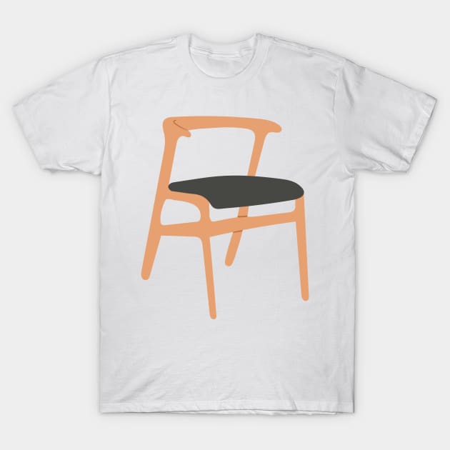 Mid Century Modern Simple Chair Design T-Shirt by Brunch Club